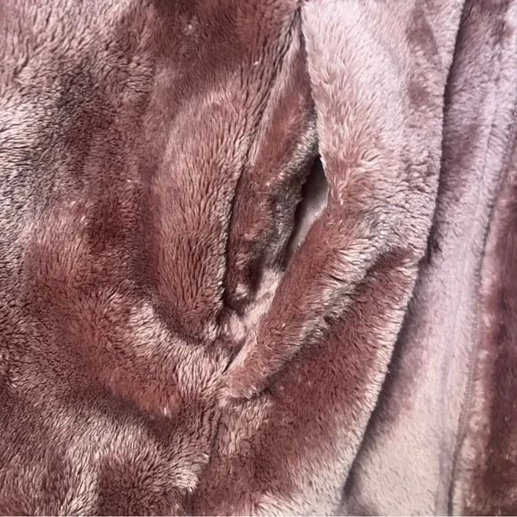 32 Degrees Heat Women's Brown Plush Faux Fur Teddy Zip-Up Jacket Size Large - Picture 5 of 7